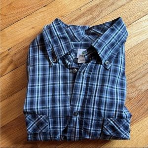 Lacoste plaid black & white Mens button down collared shirt size 40